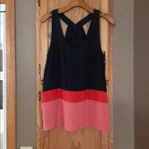 Racer back colorblock tank